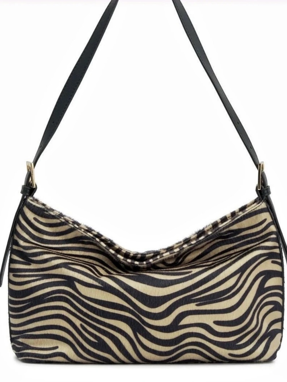 WhiteFox Ryker Shoulder Bag Zebra Faux Pony Hair